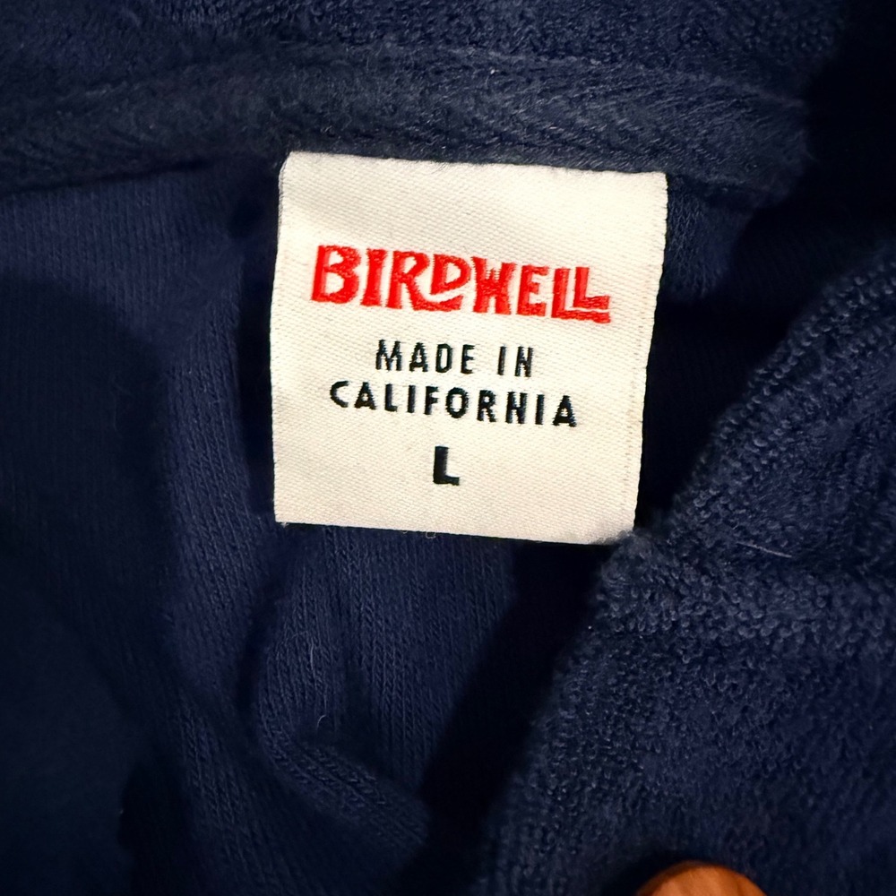 Birdwell Beach Britches Mens Navy Terry Cloth Baja Hoodie Birdie Patch Large - Picture 2 of 10